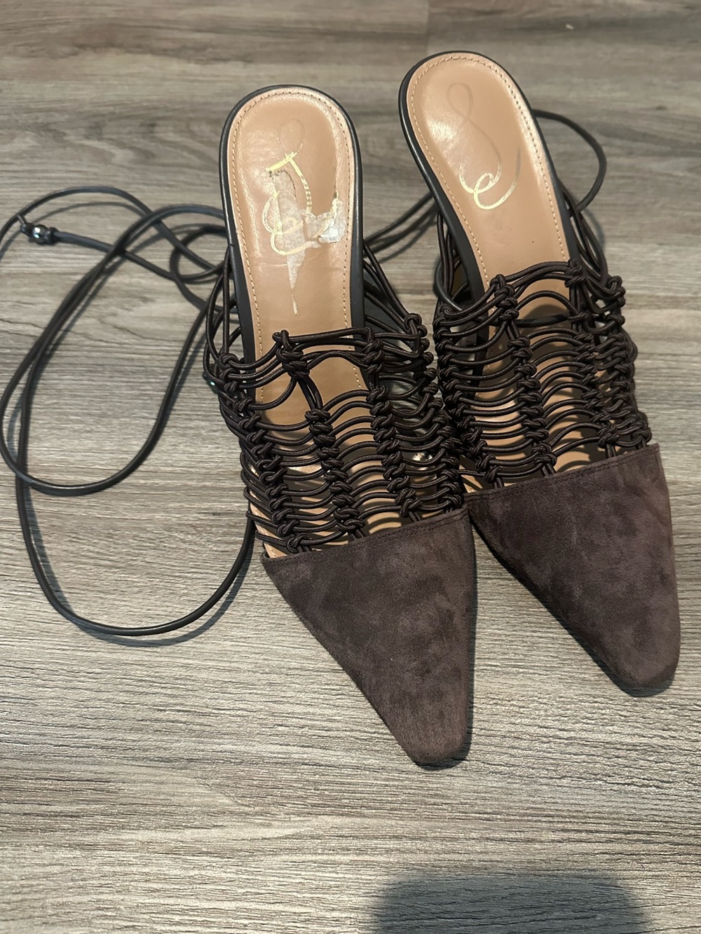 Sam Edelman TRINITY Ankle Strap Pointed Toe Pump 7.5 - Picture 2 of 5